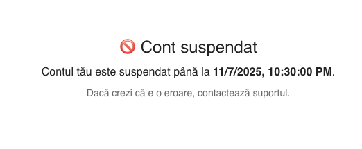 Ecran cont suspendat